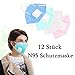 Produktbild N95 Atemschutzmaske Schutzmaske - 12 Stück Mundschutz Masken Staubmasken Atemschutz Atmungsaktive Atemschutzmasken - Premium Vliesstoff-Staubmaske Atemmaske Staubmaske Luftreinigung Maske (Mintgrün)