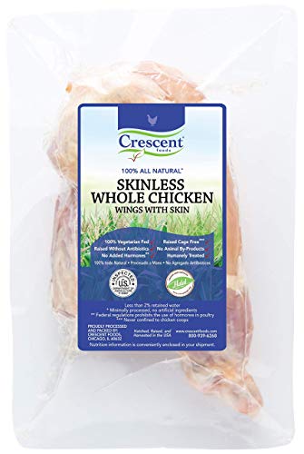 Crescent Foods 100% All Natural Skinless Whole Chicken Wings With Skin
