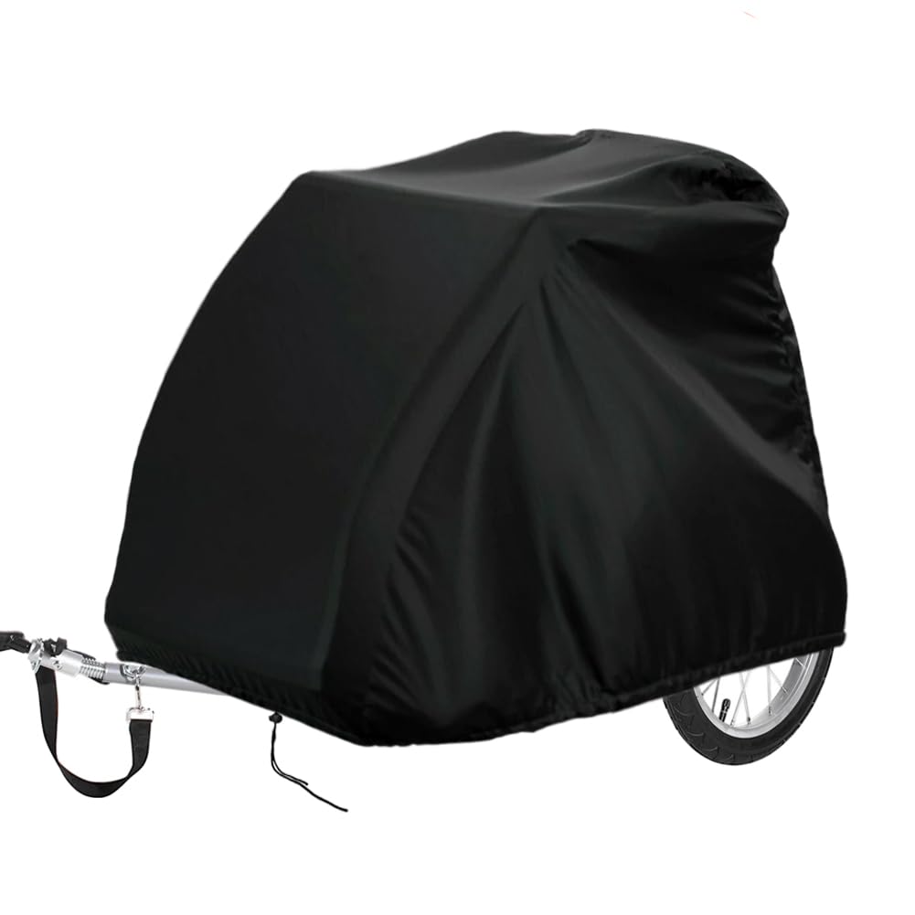 Gicov Bicycle Trailer Cover waterproof Bike Trailer Storage Cover with Adjustable Drawstring Pet Bike Trailer Protection Cover