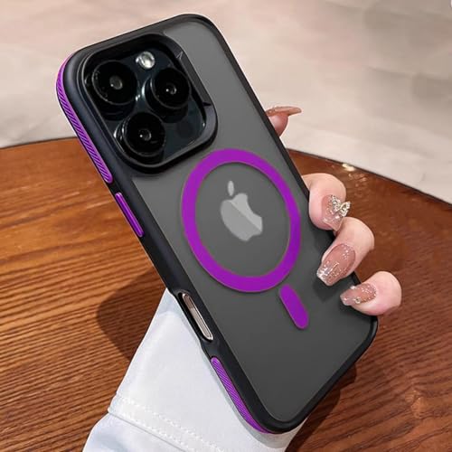 Coque magnétique iPhone 13 antichoc transparente et élégante violette