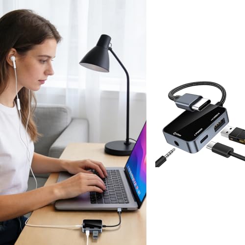 Conector USB C múltiple que soluciona la falta de puertos con carga de 60W y audio 3.5 mm 2
