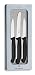 Produktbild Victorinox Swiss Classic, Küchenmesser Set, 3teilig, Gemüse-, Tomaten- und Frühstücksmesser, Robuster Kunststoffgriff, Rostfreier Stahl, Schwarz Geschenkbox