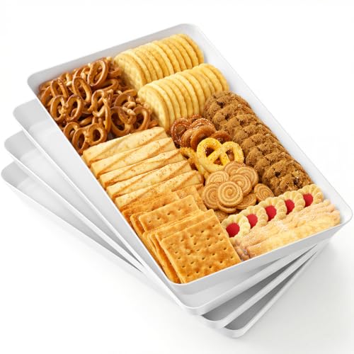 WOWBOX 4-Piece Serving Tray Set for Food & Parties