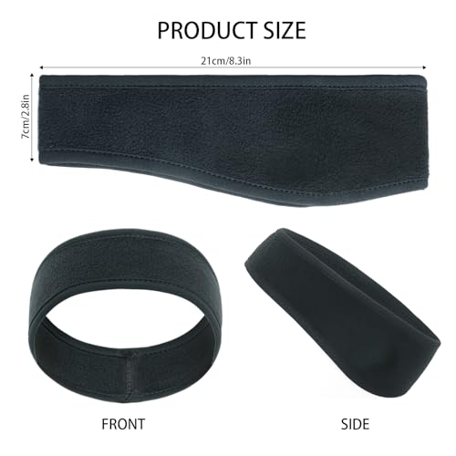 4 Pcs Kids Ear Warmer Fleece Headband Winter Ear Warmer Headband Fleece Running Ear Muffs for Child Outside Running Sporting (Black,blue,red,grey)2