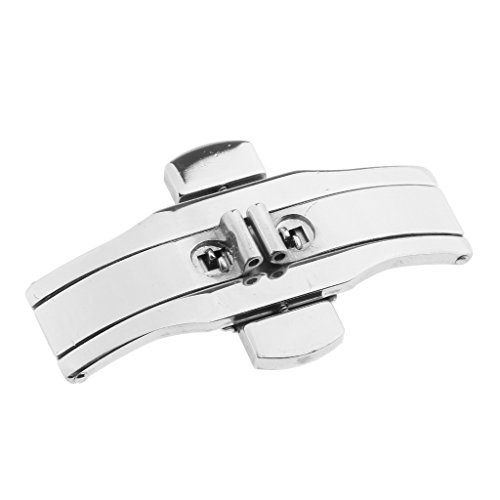 jojomis Stainless Steel Butterfly Deployment Buckle for Watch Straps - 25x6mm3