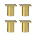 Pieds de Meubles en Réglables en Doré Cylindrique Métal,pour Canapé,Table Basse,Table,Chaise,Meuble TV,Table de Chevet,avec Vis(Hauteur Réglable: (0-12) mm) Lot de 4