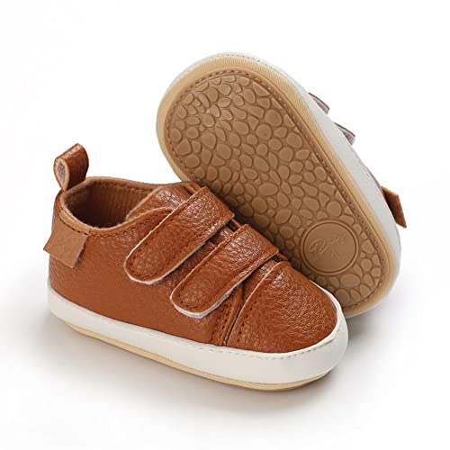 Image of Clowora Baby Boys Girls Shoes Non-Slip Rubber Sole Sneakers Infant First Walking Toddler Crib Shoes Newborn Loafers Flats.