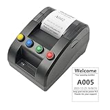 Take a Number Printer Ticket Thermal Printer Ticket Machine with 57mm Receipt Ticket Roll Show Different Department Name and Queue Number for Wireless Calling System for Haunted House(TP-4 Way)