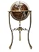 Unique Art 36-Inch by 13-Inch Floor Standing Amberlite Ocean Gemstone World Globe with Gold Tripod