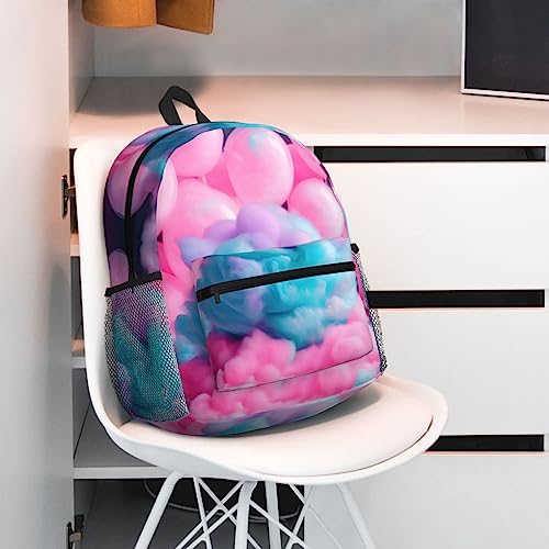 Sac à dos en coton rose avec poches fonctionnelles et légères - 7