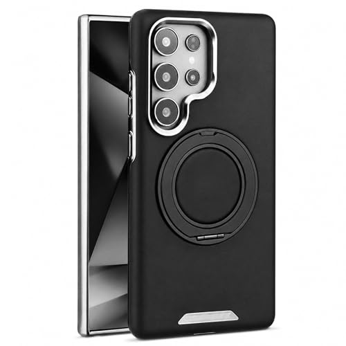�y360°��]�X�^���h�zGalaxy S26 Ultra �p �P�[�X ���C�z�� MagSafe�Ή� �}�O�l�b�g���� �c�����Ή� ���U�[ ���� �Ռ��z�� �w�ʕی� �w��h�~ �X�^�C���b�V�� �r�W�l�X �f�X�N���[�N �֗��A�u���b�N