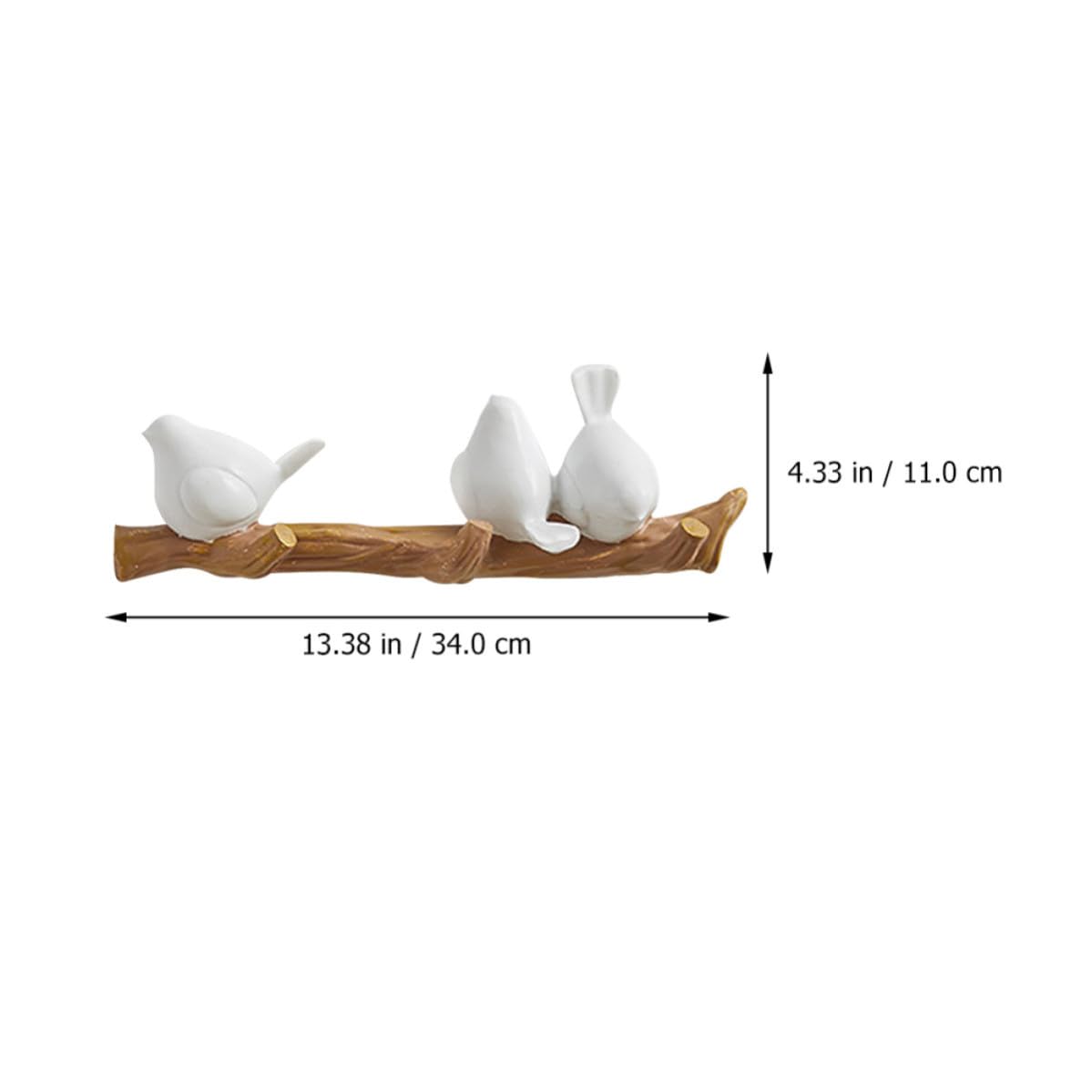 Gancho de Pared de Resina Perchero Multifuncional Blanco Diseño de Pájaro en Rama para Organización del Hogar Adecuado para Sala y Terraza