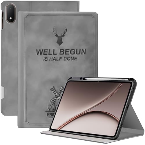 Image of ProElite Case Cover for OnePlus Pad 4 13.2 inch 2026 Case, Deer Flip case Cover for OnePlus Pad 4 13.2 inch 2026 Case with Pen Holder, Grey