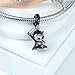 GNOCE Grim Reaper Embraces Heart Gemstone Pendant Dangle Charm 925 Sterling Silver