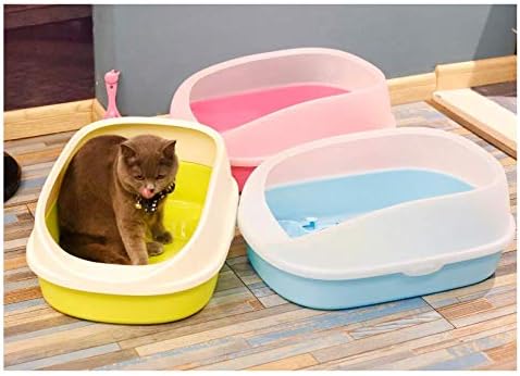 Open top Cat Litter Box is Designed to Offer Cats Plenty of Room and Quick Accessibility,for Kittens Under 6 pounds, Hamsters, Rabbits,13.4" x 8.7" x 5.3",Blue