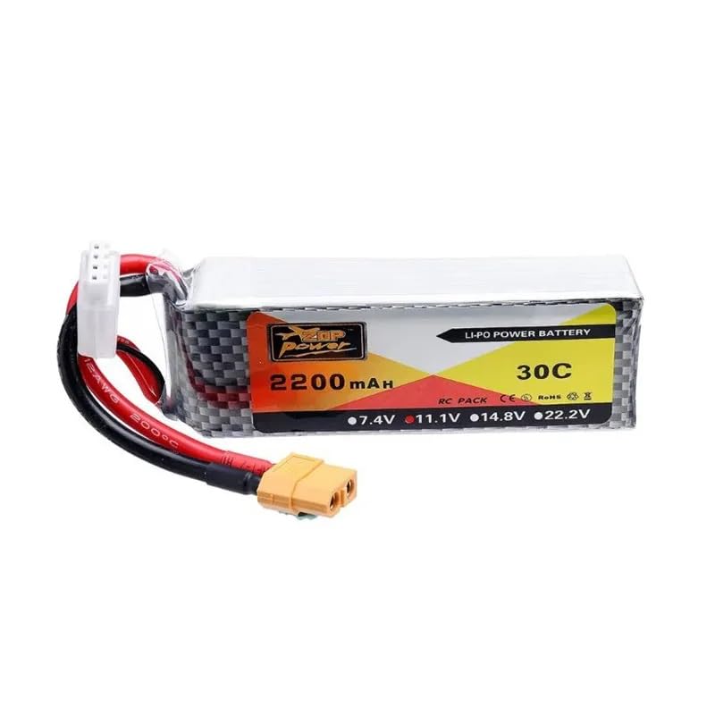 MatLogix ZOP Power 11.1V 2200MAH 3s 30c Rechargable Lipo Battery