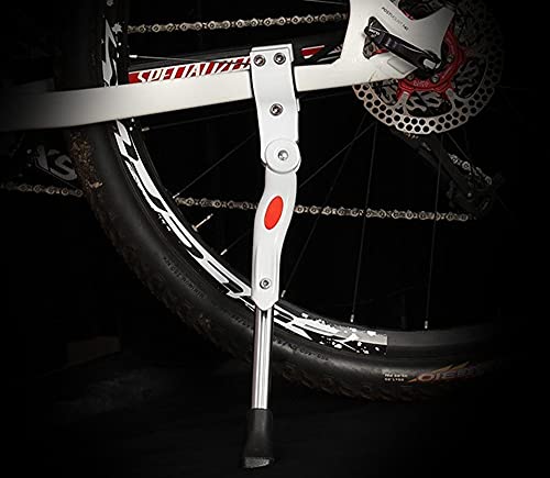 Goodty Adjustable Bike Kickstand Aluminum Alloy Bicycle Side Kickstands Bike Stand For 24-29 Inch Mountain Bike/Adult Bike/Sports Bike (White) #TOP2