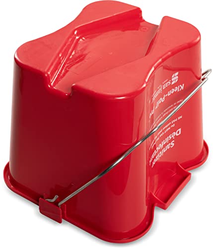 Image of San Jamar Kleen-Pail Pro, Bucket with Handle for Cleaning Products in Commercial and Home Setting, 8 Qts, 1 Count, Red