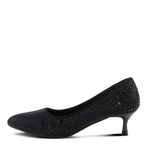 PATRIZIA Women's Tyanna Kitten Heel Pumps with Delicate Crystals, Pointed Toe, and Comfortable Fit2