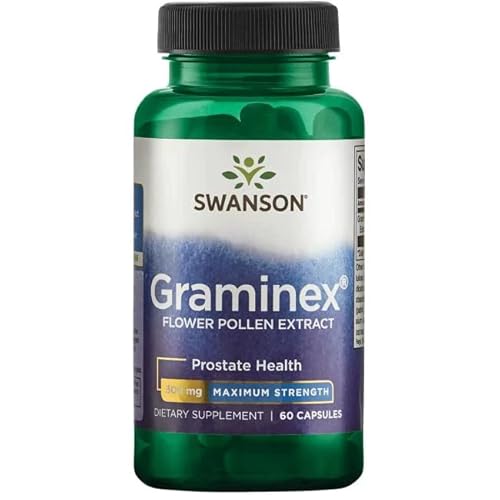 Swanson, Graminex Flower Pollen Extract (Blütenpollen-Extrakt), 500mg, aus Roggen, 60 Kapseln, Hochdosiert, Laborgeprüft, Sojafrei, Glutenfrei, Ohne Gentechnik Cover
