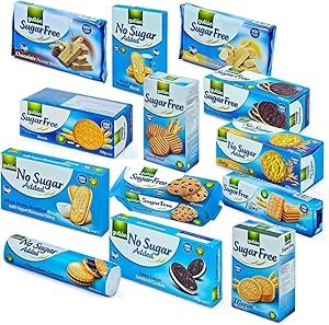 Gullon Sugar Free & No Added Sugar Big Selections 13 Healthy Biscuits 3.2kg Diabetic Friendly Cookies | Mixed Selection Biscuits Assorted | Luxury & Delicious Biscuits Hamper