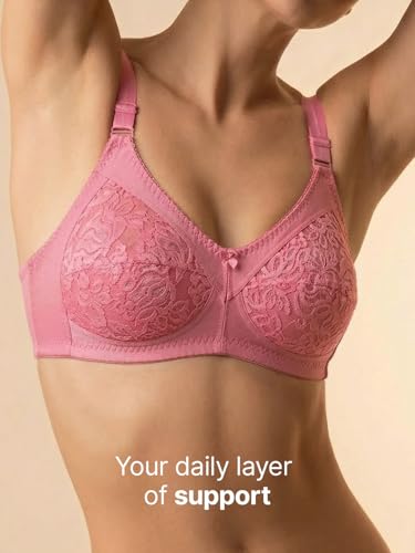 Image of INKURV Full Coverage Net Bra for Women Cotton| Comfortable Minimizer Bra for Heavy Breast Bra for Big Busts| Sag Lift Support Bra