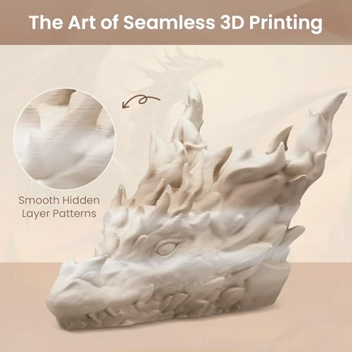Image of ERYONE Matte Gradient Rainbow 3D Printer PLA Filament 1.75 + /- 0.03mm, HS Matte Multicolor High Speed Filament PLA 1KG(2.2LBS) Spool, Fossil