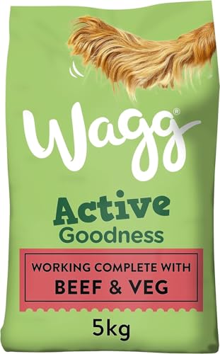 Wagg Active Goodness Complete Dry Adult Dog Food Beef 1kg (Pack of 5)