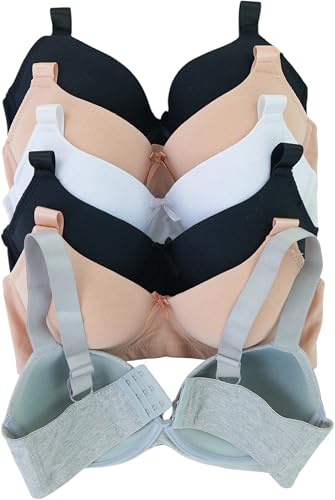 Image of ToBeInStyle Women's Pack of 6 Classic Style Underwire Supportive Padded Bras