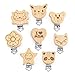 ARTESTAR Clip Ciuccio Legno 8 Pezzi Clip Portaciuccio Animale Carino Clip porta Ciuccio Kit Portaciuccio fai da te per il Bambino(8 Pezzi)
