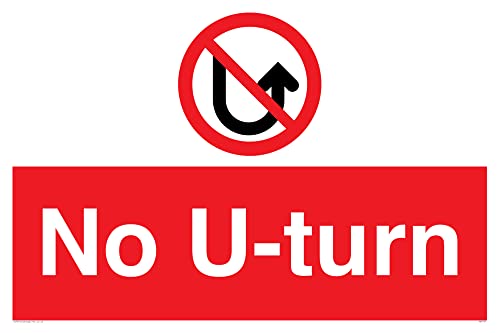Panneau No U-turn A2L dimensions 600x400 mm pour fluidifier la circulation