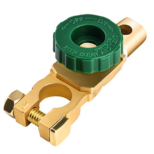 CoCar Auto Kfz 12V 24V Universell Autobatterie Schalter Trennschalter Batteriehauptschalter Stromunterbrecher Hauptstromschalter Hauptschalter für General Auto 14-17mm Cover