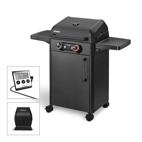 Enders Elektrogrill eFlow Pro 2 Turbo Shadow inkl. Wetterschutzhülle und Fleischthermometer