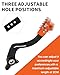 JFG RACING Dirt Bike Rear Brake Foot Pedal,CNC Foldable Motorcycle Foot Brake Lever for SXS XC-F XC-W EXC-F XCF-W SXS-F EXC XCR-W 125 150 250 300 450 530 Orange