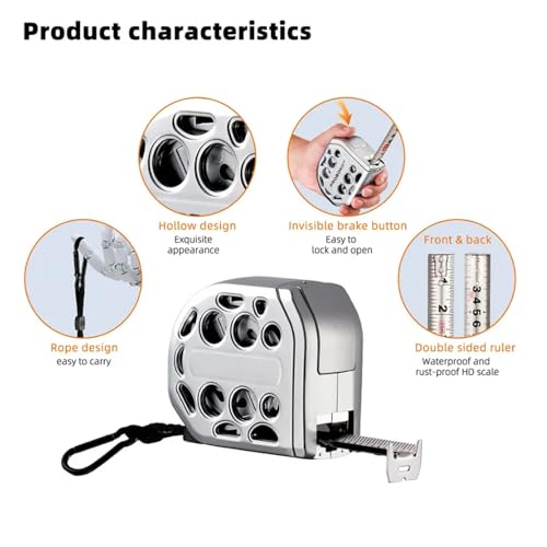 Cinta métrica retráctil de acero inoxidable 7.5 m miniatura 3