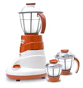 Hi-Tech Hi-Mix DX 750-Watt Mixer Grinder with 2 Jars (Orange)