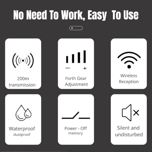 Image of Ash & Roh Digital Smart Wireless Door Bell Waterproof with Receivers 200m Range Colorful Lights Easy Plug & Play Installation Perfect for House, Villa, Office & Shops (White Two Bell One Receivers)
