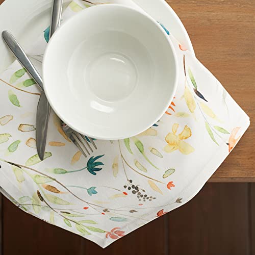 Maison D' Hermine Colmar 100% Cotton Soft And Comfortable Set Of 4 Napkins Perfect For Family Dinners | Weddings | Cocktail | Kitchen | Spring/Summer (20 Inch By 20 Inch). #TOP5