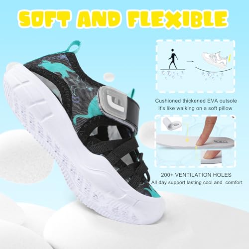 Image of JOINFREE Toddler Boys Girls Water Shoes Breathable Qucik Dry Sport Beach Sandals Lightweight Barefoot Flexible