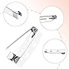 100 Pcs Bar Pins - Silver Brooch Clasp Pins for Badges, DIY Craft, Sewing, Baby Shower, Wedding Name Tags (25mm) #2