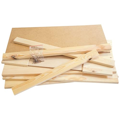 Schecker Welpen - Wurfkiste - Wurfbox - Welpenbox aus hochwertigem Naturholz 80x 80 x 38 cm