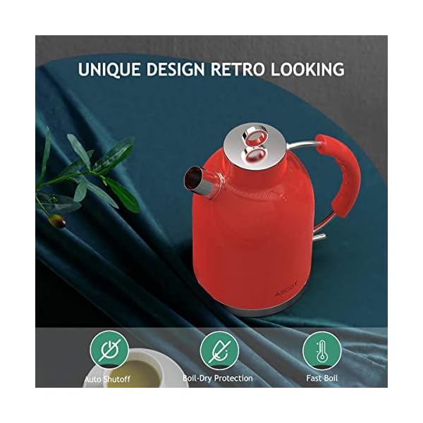 Electric Kettle, ASCOT Stainless Steel Electric Tea Kettle, 1.7QT