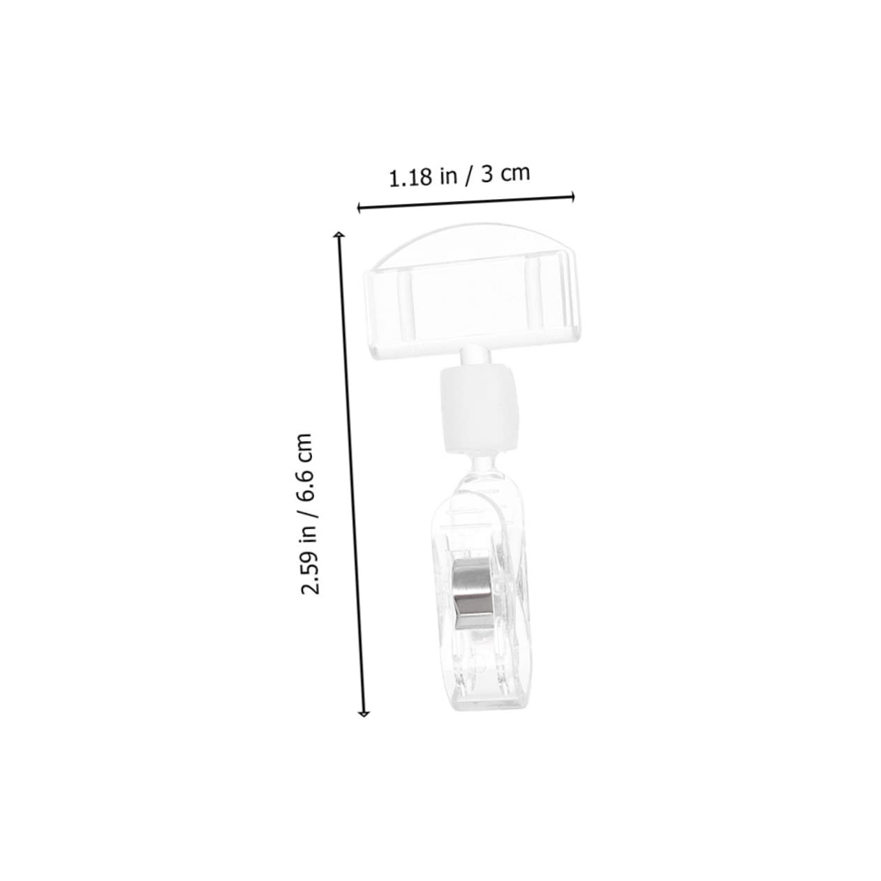 ARTIBETTER 100 Stck. Preisschildhalter Clip Set Transparente Werbeclips für Etiketten Preisschilder und Anzeigen Geschäften Supermärkten und