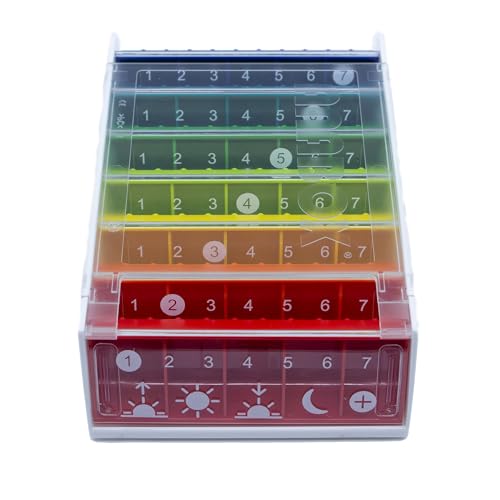 Pilulier semainier Anabox Number idéal pour voyager l'esprit léger
