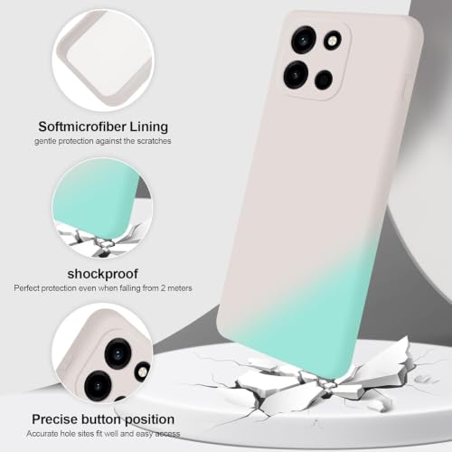 Image of DIZORO Microfiber Candy Compatible for Oneplus Nord 6 5G Smooth Touch Cushion Liquid Soft Silicone Gel Rubber Phone Case Non-Slip Full Body Protective Shockproof Back Cover - Stone