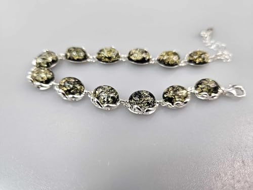 green baltic amber sterling silver 925 chain bracelet3