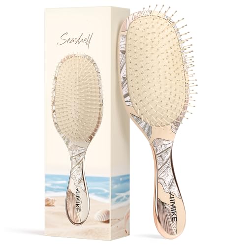 AIMIKE Paddle Hairbrush for Women & Kids – Gentle Hair Brush Deta...