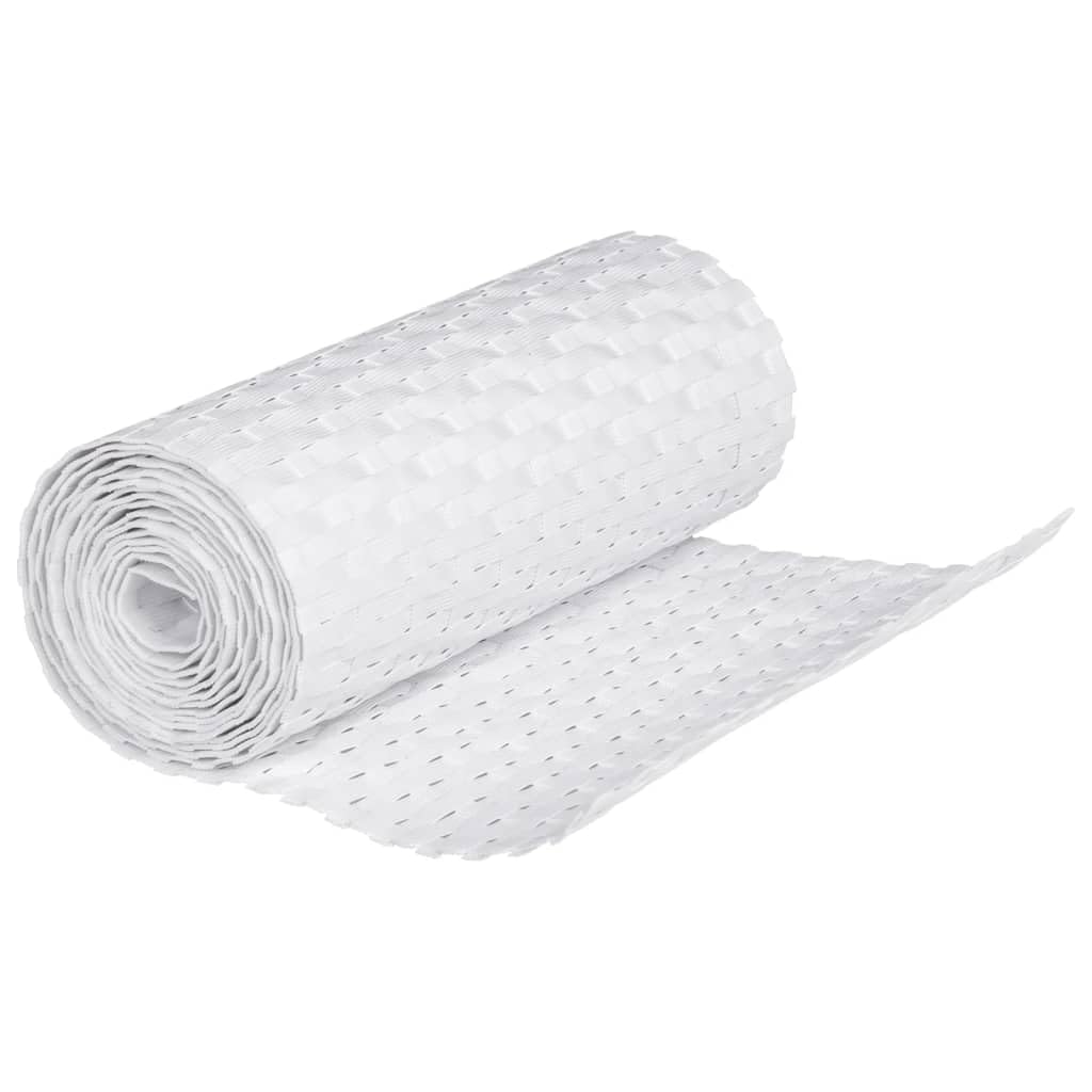 Tidyard Paravents de Balcon 10 pièce Blanc 255x19 cm résine tressée, Pare-Vue Brise Écran d'intimité de Jardin, Brise-Vue pour Balcon, Extérieur, Terrasse