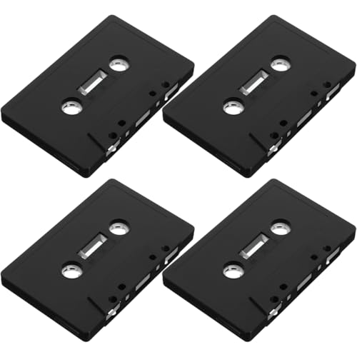 Cassette audio enregistrable Homoyoyo boîtier noir mat robuste lot de 4