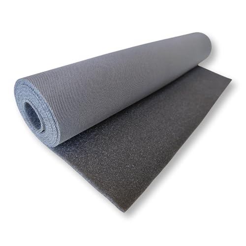 TAPHICEROS Techo Interior de Coche, gris claro, 200 cm x 180 cm, se vende por metros, tela para tapizar coches, renovación de tapicería interior textil para coches, caravanas, barcos, camping